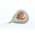 Afghani Pendant Handcrafted 925 Sterling Silver Hand Engraved Carnelian Stone